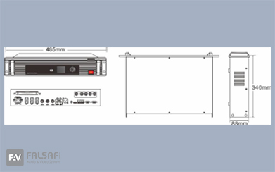 ابعاد منبع تغذیه سیستم کنفرانس