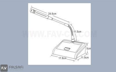 ابعاد میکروفن پیج f233