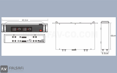 ابعاد گیرنده میکروفن کنفرانس بیسیم